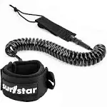 SBS 10' Coiled SUP Leash - Guaranteed for Life - Premium Design for Flat & Open Water Stand Up Paddle Board