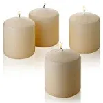 Light In The Dark French Vanilla Pillar Scented Candles 6" Tall X 3" Wide Set of 4