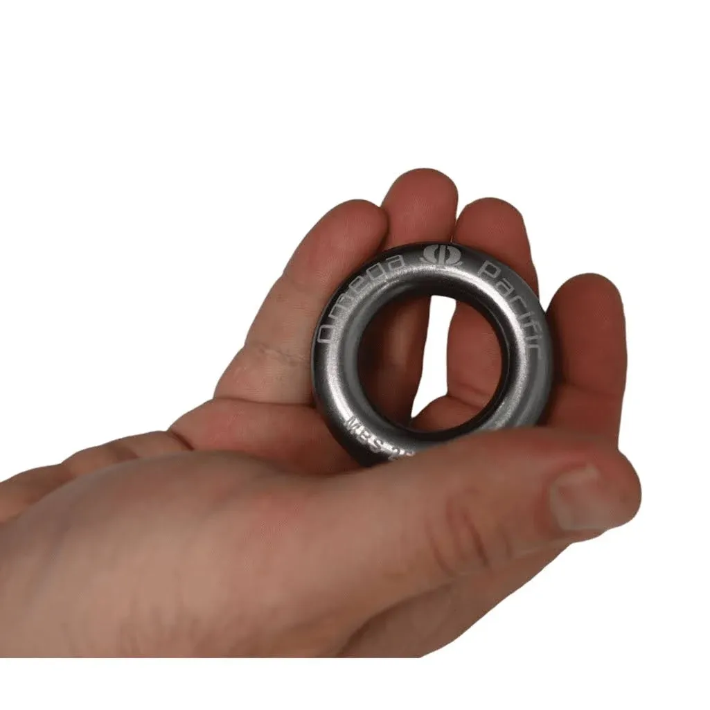 Omega Pacific Rappel Ring - Solid Seamless Aluminum Design, Outdoor Adventure Gear, 25kN Breaking Strength