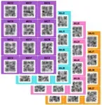 QR Code Smart Labels | Color Coded Scannable Stickers for Storage Bins, Moving Containers & Organization | Pack and Track Inventory on iOS & Android App | Pack of 48 (Modern)