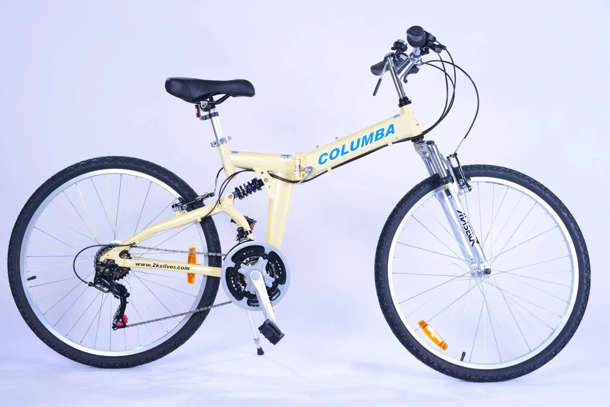 Columba 26 Inch Alloy Folding Bike w.18 Speed & Double Suspension