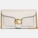 Coach Tabby Chain Leather Clutch Bag