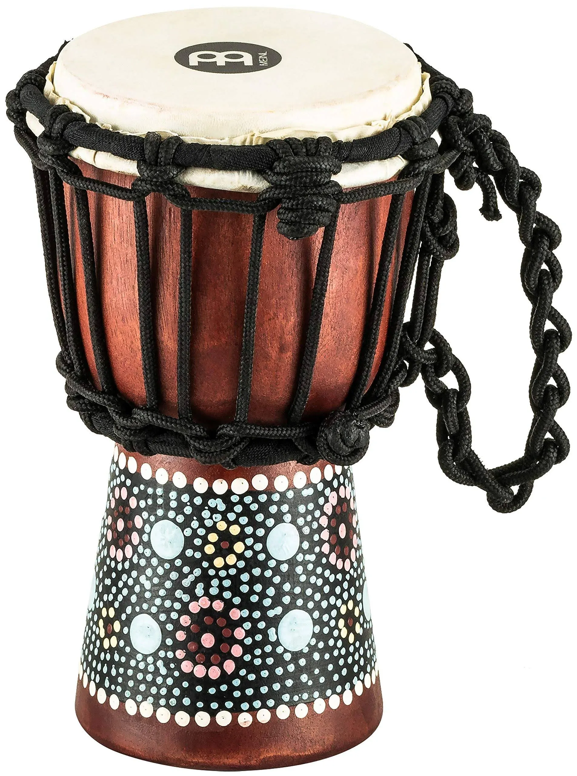 Meinl Percussion African Style Mini Djembe Drum for Room Decoration — NOT Made in China — Hand Painted Mahogany Wood, 2-Year Warranty (HDJ8-XXS)