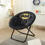 Idea Nuova Batman Folding Lounge and Gaming Saucer Chair, Polyester, 29" H x 32" W x 22" D, 16"D x 19"H, 14" from floor