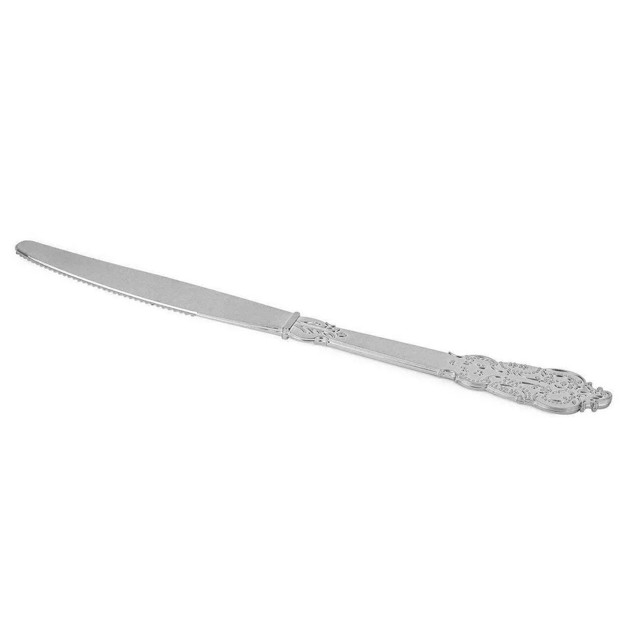 Kaya Shiny Baroque Silver Disposable Knives