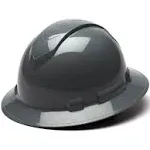 Pyramex RIDGELINE Full Brim Hard Hat with 4 point suspension - Slate Grey