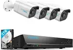 REOLINK RLK8-800B4 4K Security Camera System - H.265 4pcs 4K PoE Security Cameras Wired with Person Vehicle Detection, 8MP/4K 8CH NVR with 2TB HDD for 24-7 Recording