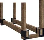 Zhitaoxun 4 Pack Firewood Log Storage Rack Bracket,Indoor Outdoor Adjustable Heavy Duty Powder Coated Steel Holder,Fireplace Wood Storage, Log Holder