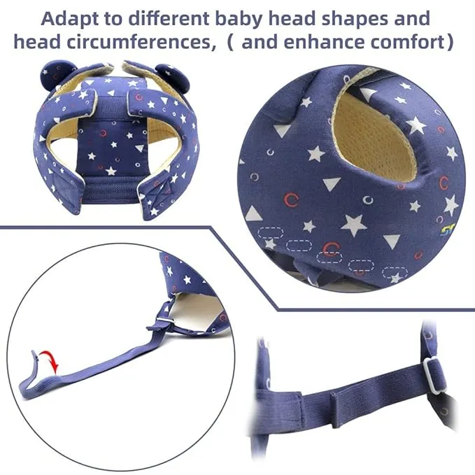 Xifamniy Baby Soft Safety Helmet Foam Head Protector Helmet for Toddler Infant Walking Suit 6-24m (Triangle)