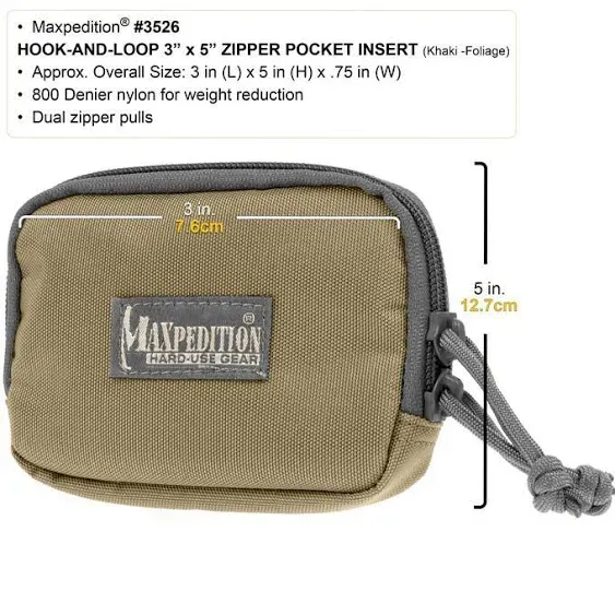 Maxpedition Hook & Loop Zipper Pocket