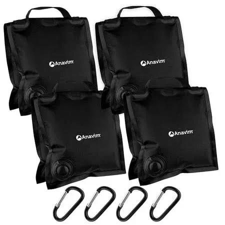 Anavim Heavy Duty Water Weight Bag Saddle Design 4 Pack Photo Video Studio Stand, Backyard, Outdoor Patio, Sports Black