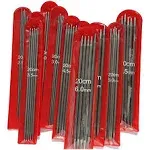 Z-Color 11 Sizes 55Pcs 7.9" Double Pointed Stainless Steel Knitting Needles Set 2MM -6.5MM