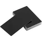 50Pcs Sublimation Metal Business Cards,Engraved Metal Business Cards Sublimation Blanks 3.4x2.1in Thicknes(Black)