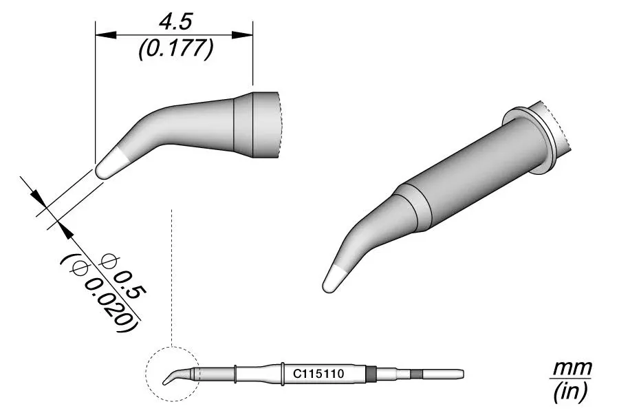 jbc-c115110-conical-bent-soldering-tip-cartridge-0-5mm
