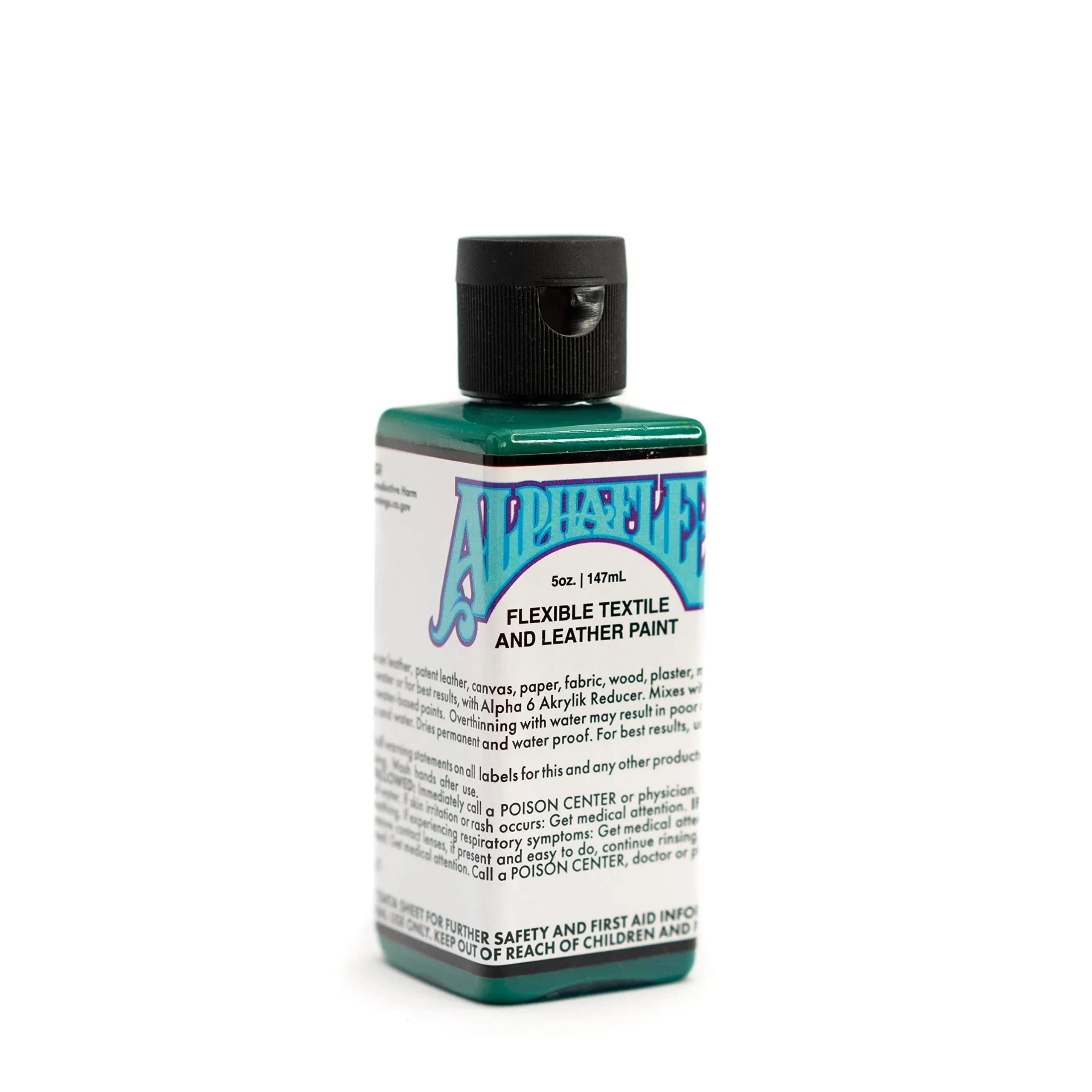 Alpha6 AlphaFlex Textile and Leather Paint - Dark Green, 147 mL, Bottle