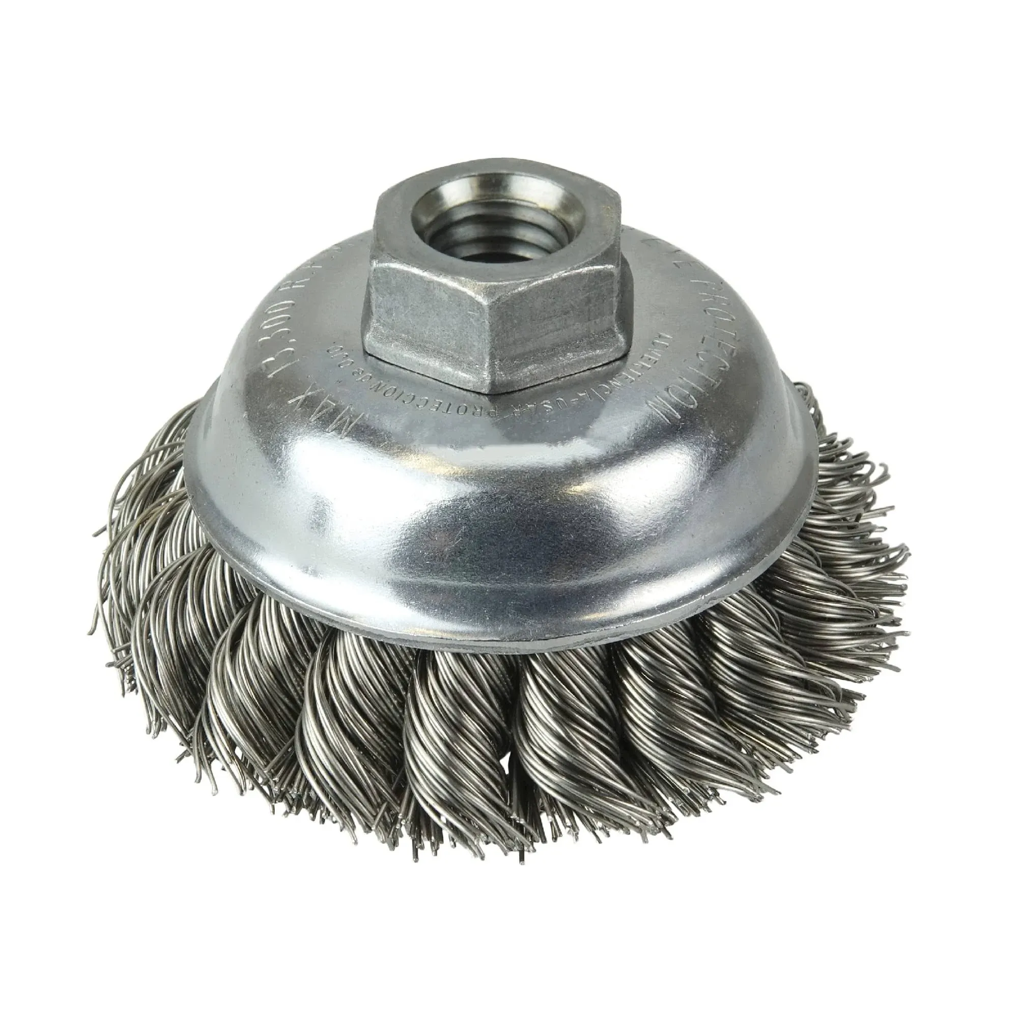 Weiler Cup Brush - 3-1/2" Stainless Steel Knot 13163