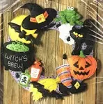 Witch's Brew Bucilla Felt Applique Wreath Kit