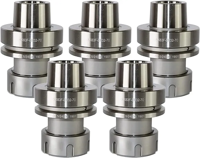 5PCS/Lot HSK63F ER32-70L CNC Tool Holder G2.5 24000RPM Balance Collet Chuck Stainless Steel Suitable for processing machines