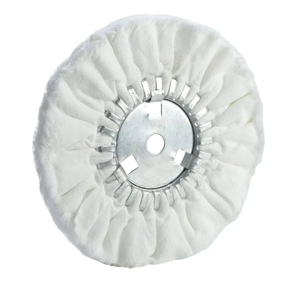 10&#034; Soft Airway Buffing Wheel White Flannel / 5/8&#039;&#039; Arbor Hole/finish Polish Ste