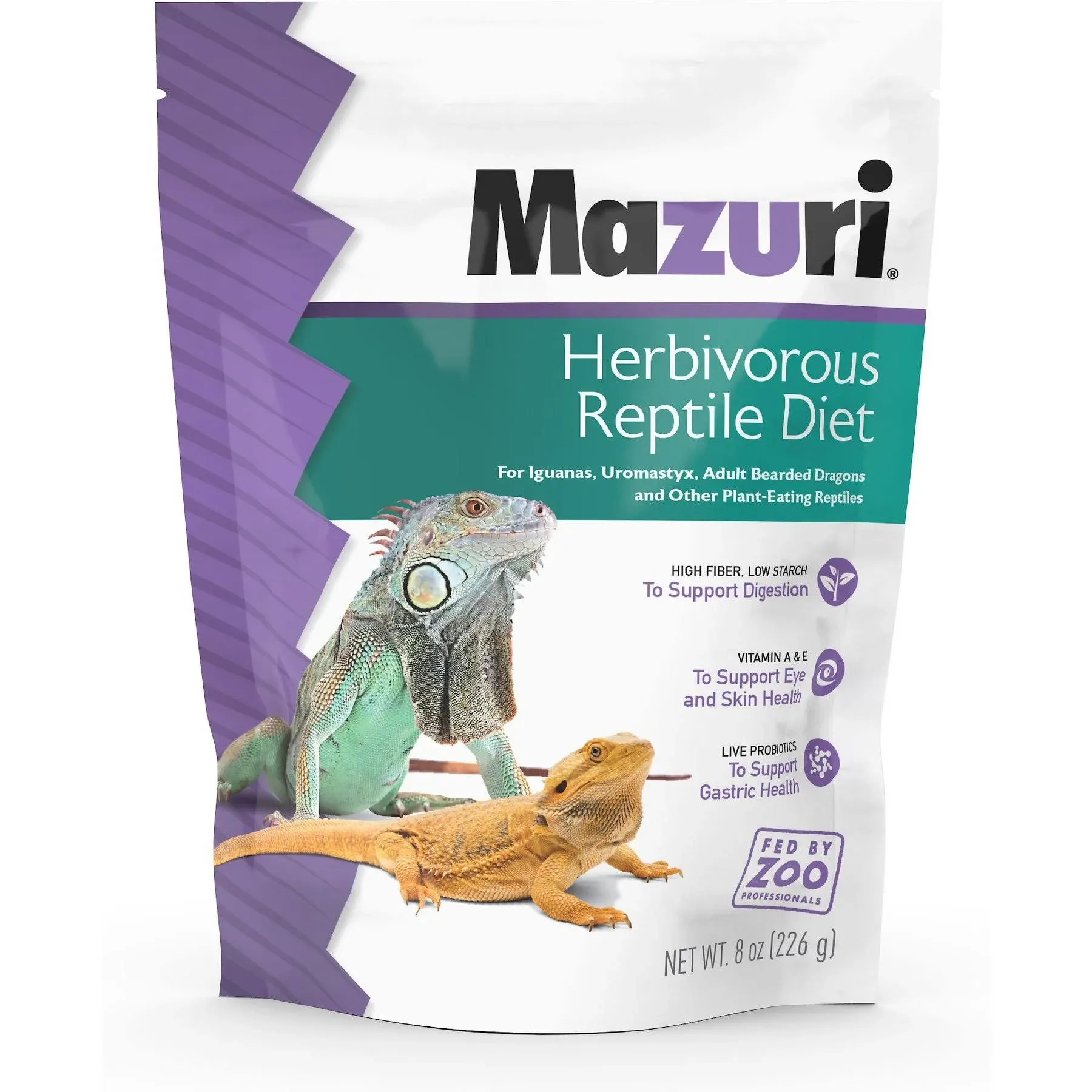 Mazuri | Herbivorous Reptile Diet | 8 Ounce (8 OZ) Bag