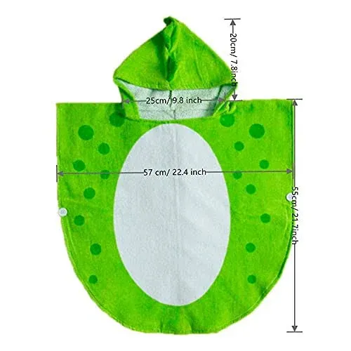 Children Bath Towel Robe Kids Hooded Beach Swimming Poncho Dinosaur Pattern for Kids 0-8 years