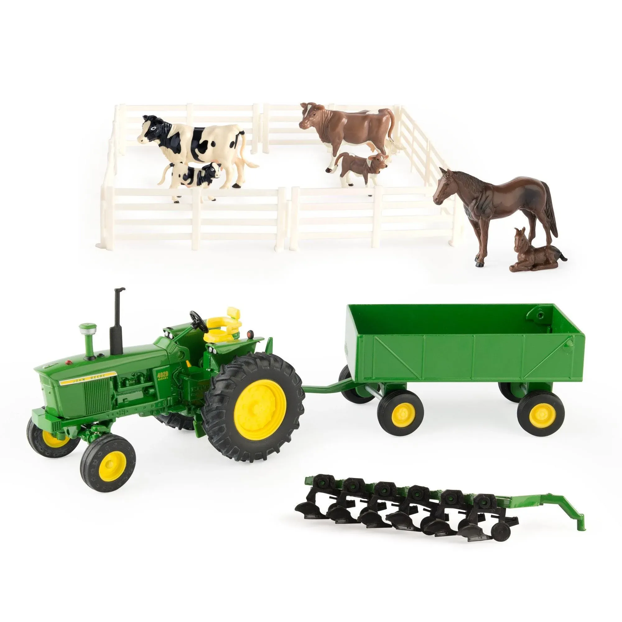 NEW John Deere Farm Toy Playset, Includes Tractor/Wagon &amp; More, Ages 8+  LP64818