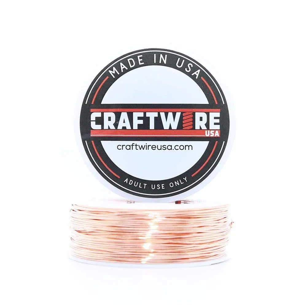 Craftwire USA Solid Bare Copper Wire Round, Bright, Dead Soft, 170 Feet, 5oz 22 ...