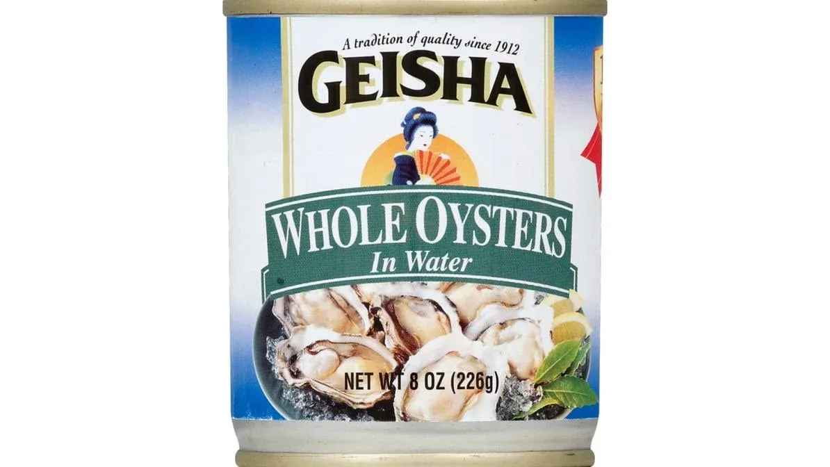 Geisha Oysters, in Water, Whole - 8 oz