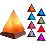 USB Himalayan Salt Lamp with 8 Colors Changing,Pyram<wbr/>id Crystal Salt Rock Lamp...