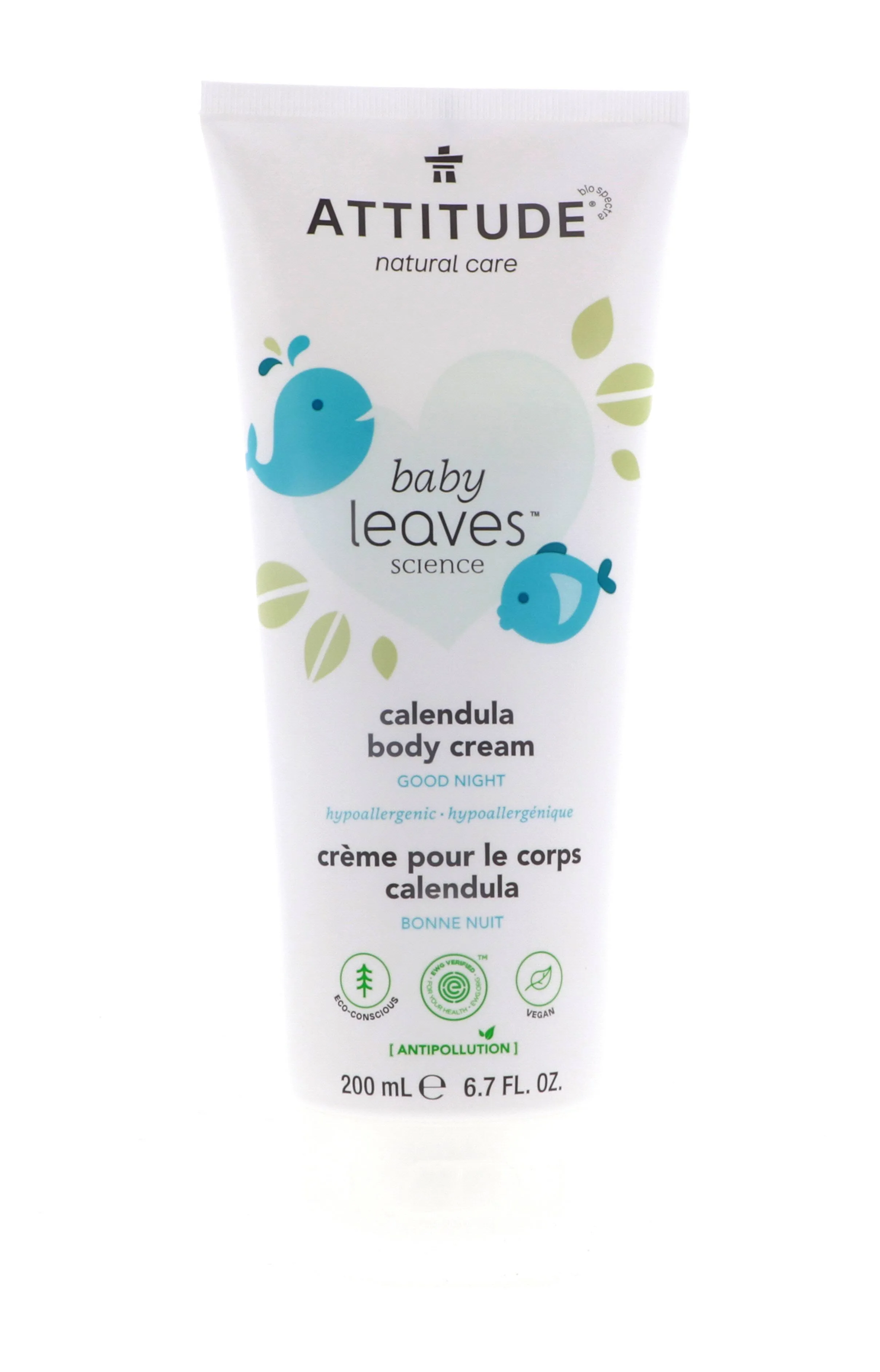 Attitude Baby Leaves Calendula Cream Night Almond Milk 6.7 fl oz