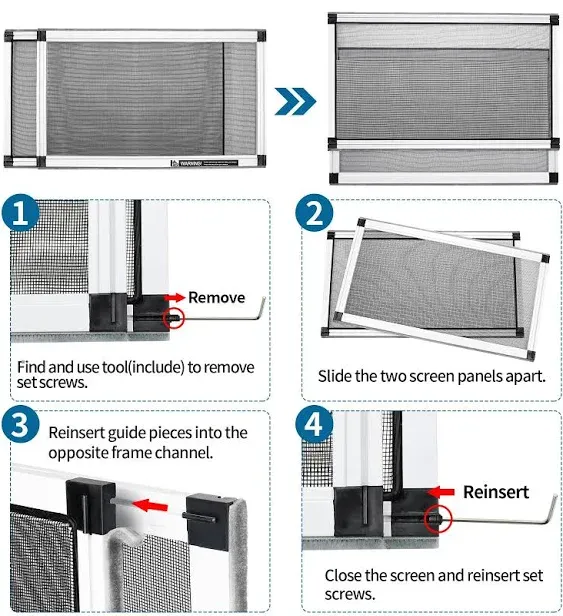 Yoochee Expandable Adjustable Window Screen