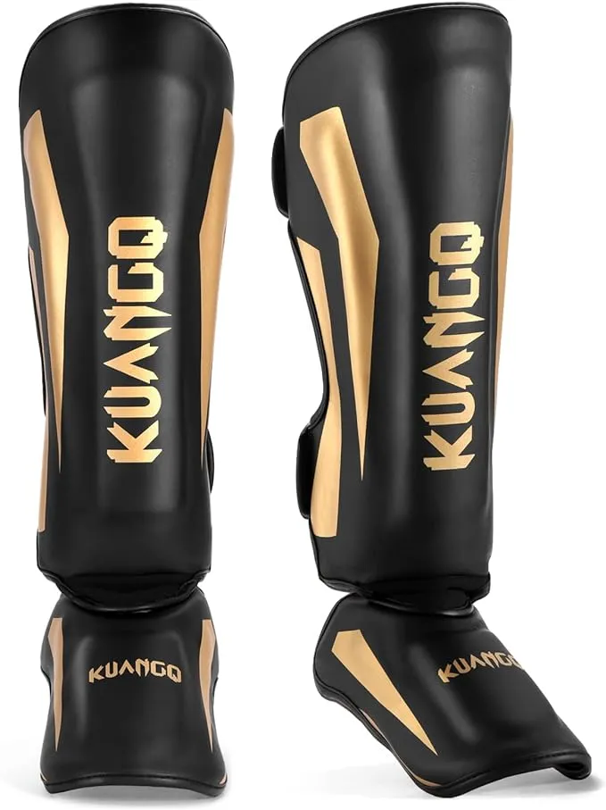 KUANG QUAN Muay Thai Shin Guards, Muay Thai Martial Arts Kicking Leg Instep P...