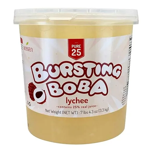 Bossen Bursting Boba Pure25 (Lychee, 7.04 Pound (Pack of 1))
