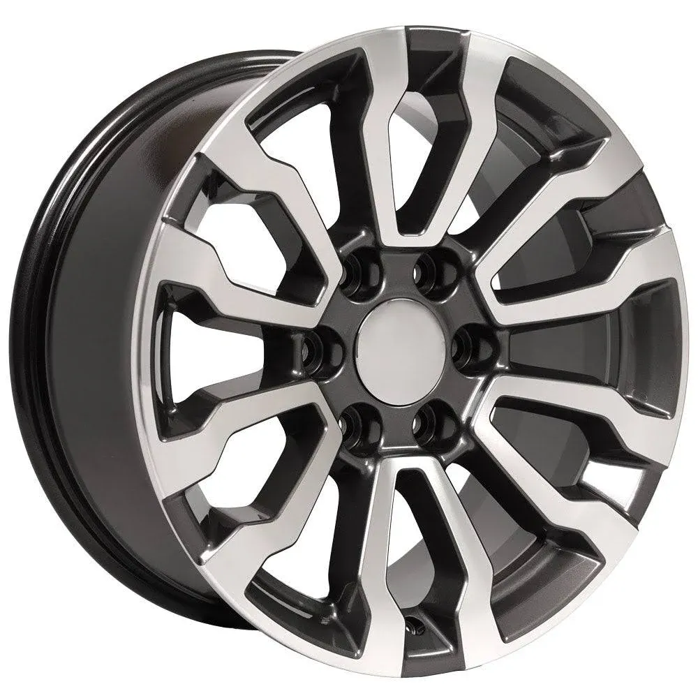 OE Wheels 18 Replica Wheel CV35 GMC Sierra 1500 Gunmetal Machined 18x8.5 Chevrolet Suburban 1500 1988-2022 CV35-18085-6550-24MG