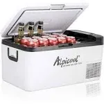 Alpicool K18 Portable Car Freezer,12 Volt Refrigerator, 19 Quart (18 Liter) Fast Cooling 12V Car Fridge -4℉~68℉, Car Cooler, 12/24V DC and 100-240V AC for Outdoor, Camping, RV, Truck, Boat