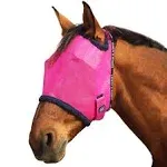 Harrison Howard All Round Mesh Horse Fly Mask UV Protective with Fleece Padded Edging Magenta M