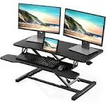 FITUEYES Sd309101wb Wide Height Adjustable Standing Desk Converter for Dual Monitors, Size: 36*15.7*4.3-19.8, Black