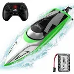 SHARKOOL H106 RC Boat - 20+MPH Fast RC Boats for Adults & Kids, 2.4GHz Remote Control Boat for Boys, Radio Controlled Boats with Rechargeable