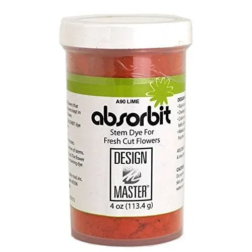 Design Master Absorbit Stem Dye for Fresh Cut Flowers Matte Finish Systemic (Lime)