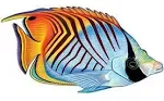 Threadfin Butterflyfish Porcelain Swimming Pool Mosaic (5" x 3")