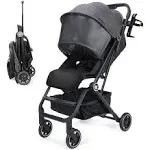 Rollingsurfer Lightweight Baby Stroller One Hand Easy Fold Compact Travel