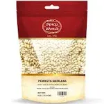 Spicy World Skinless Peanuts, Blanched Raw Peanuts Uncooked, Unsalted 4 Pound 64oz All Natural USA Grown