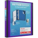 Staples 1.5&#034; 3-Ring Better Binder Purple (19061) 827604