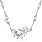 Authentic Swarovski Gema Flower Necklace in Rhodium