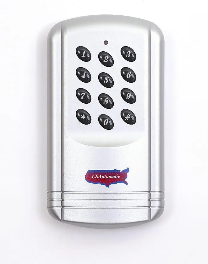 USAutomatic 050520 Wireless Keypad for Sentry Gate Openers, Silver