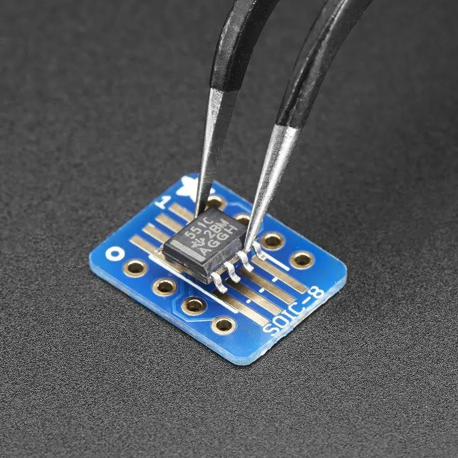 Adafruit SMT Breakout PCB for SOIC-8, MSOP-8 or TSSOP-8 - 6 Pack!