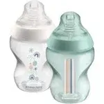 Tommee Tippee Closer to Nature Baby Bottles 9oz, 2 Count, Anti-Colic Valve-