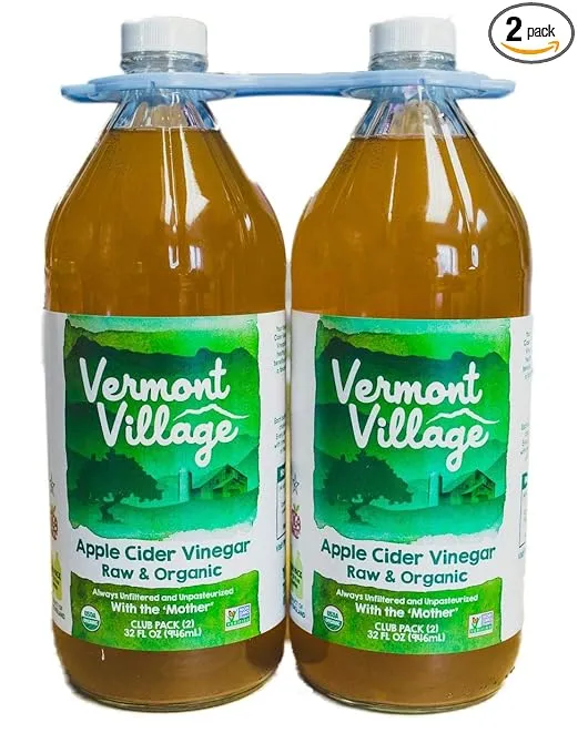 Product of Vermont Village Raw Organic Apple Cider Vinegar, 2 pk./32 oz. [Biz Di