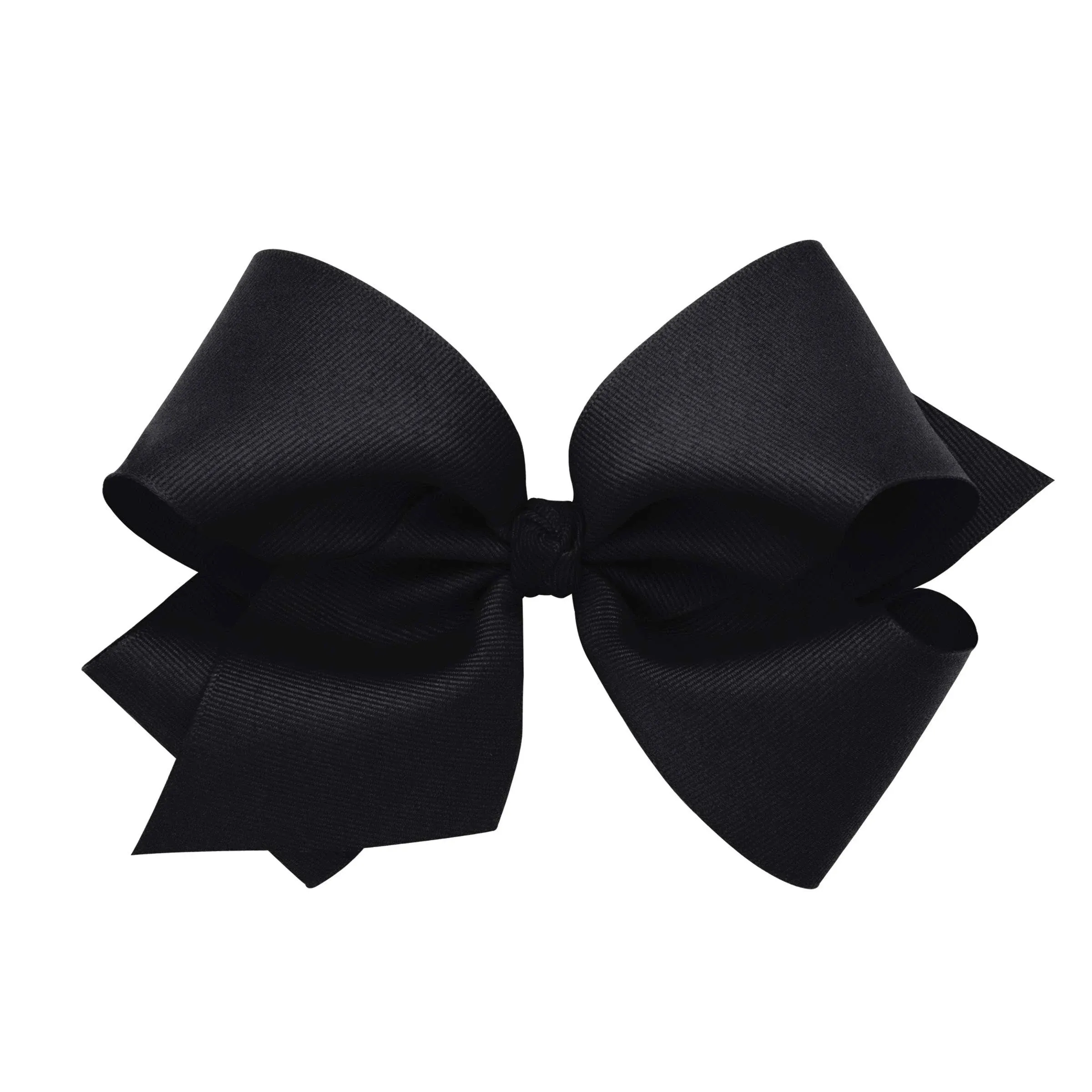 Wee Ones King Classic Grosgrain Girls Hair Bow (Knot Wrap) Black