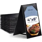 Yescom 10pcs 4"x 6" Double-Sided Table Tent Holder Menu Holder A-Frame Restaurant Black